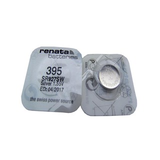 ถ่านนาฬิกา Renata 395 SR927SW ,927SW 1.55V Swiss Made ของแท้​ แบ่งขายจำนวน 1ก้อน