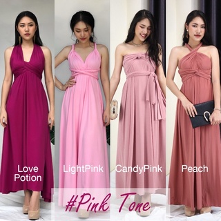 #Pink Tone Infinity dress อินฟินิตี้เดรส ชุดออกงาน ชุดราตรี ชุดเพื่อนเจ้าสาว BY INCHESTYLE