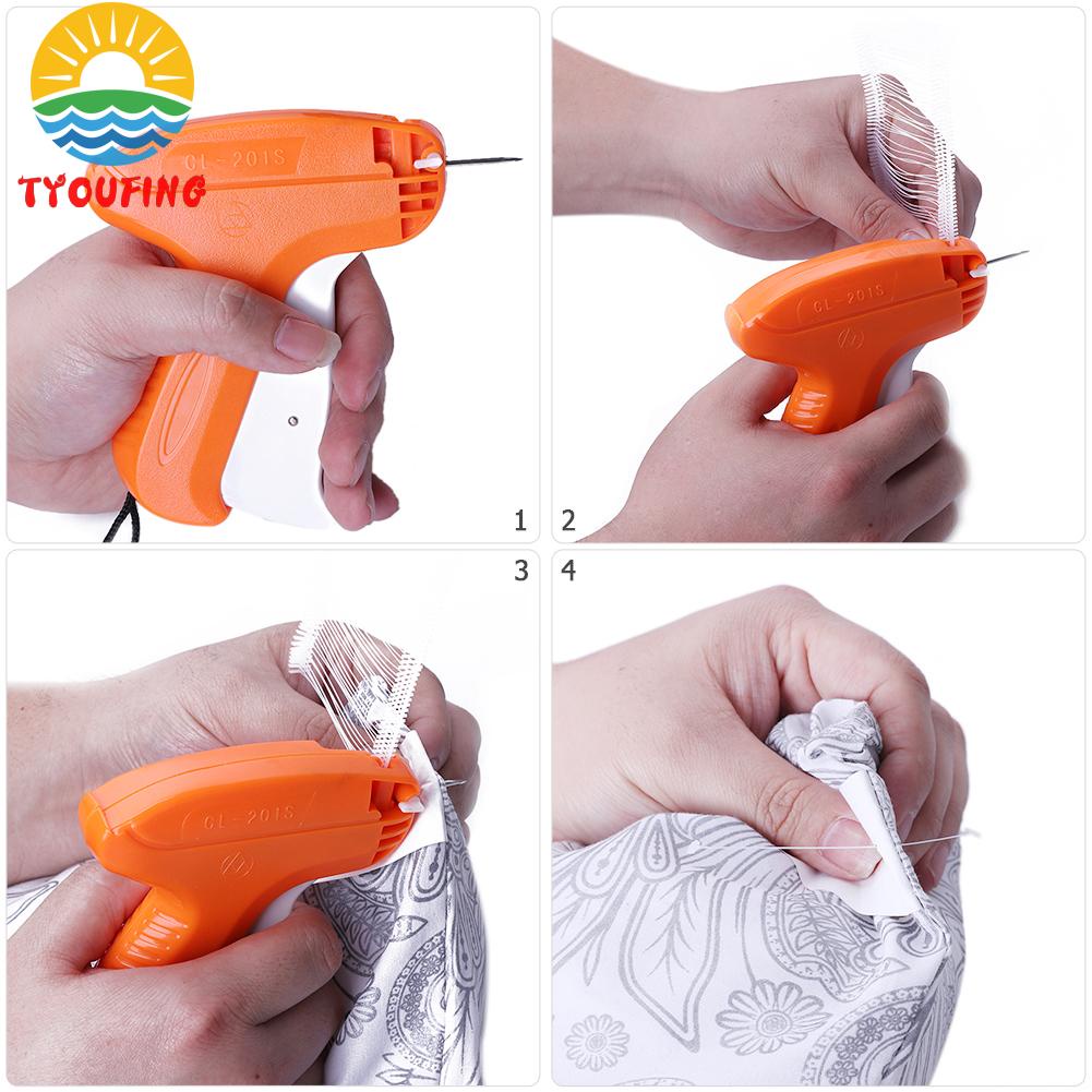 ป้ายแท็กปืนเย็บผ้า + เข็ม 5 ชิ้น + หนาม 1000 ชิ้น