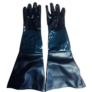 Quyn Rubber Sandblaster ถุงมือพ่นทราย Sand Blast สําหรับตู้ Sandblast ถุงมือนิรภัย