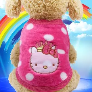 ขนาด XXS-XL Warm Cartoon Pet Dog Cat Rabbits เสื้อผ้า