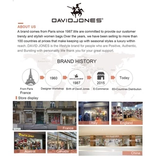 David Jones Paris กระเป๋าสะพายข้าง สไตล์วินเทจ สำหรับผู้หญิง