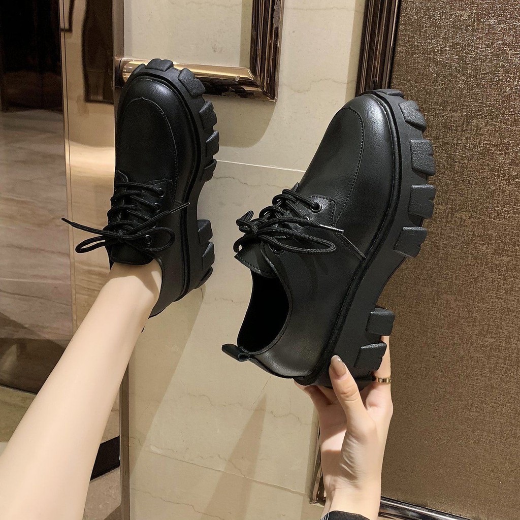 ?Hot sale！ รองเท้าหนังขนาดเล็กสไตล์วิทยาลัยอังกฤษนักเรียนหญิง JK เวอร์ชั่นเกาหลีของป่าปี 2020 ฤดูร้อนใหม่รองเท้าส้นสูงส