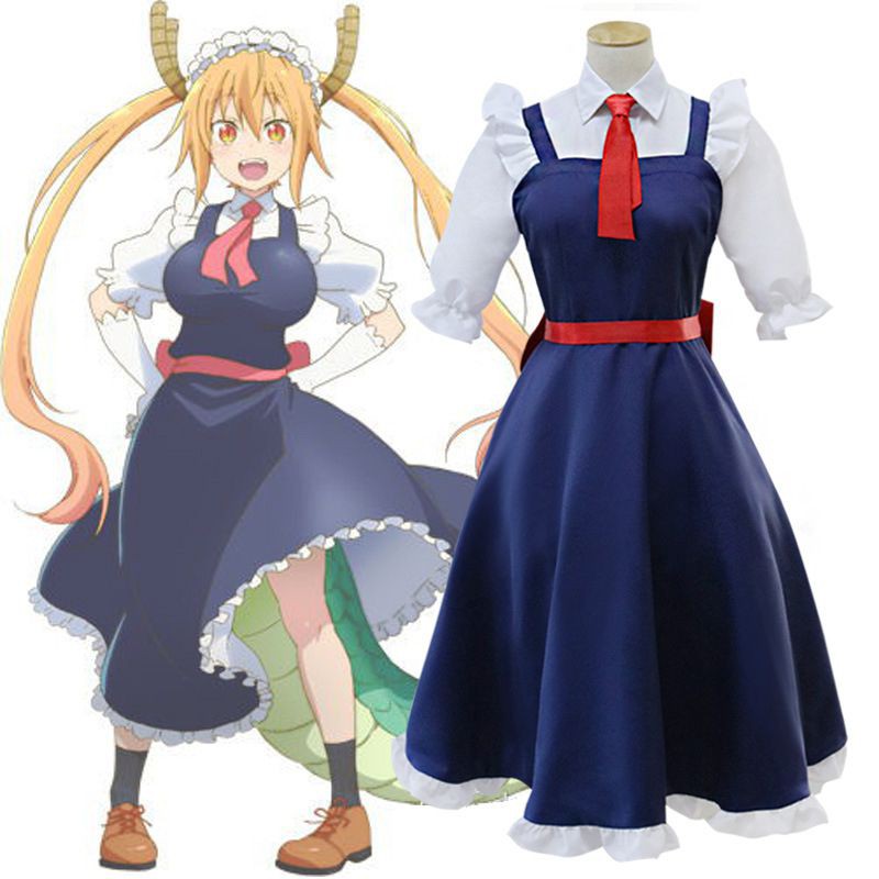 Kobayashi's Dragon Maid Tohru Kobayashi Dress Cosplay Costume #Anime