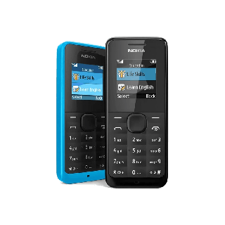 Nokia 105 ( 2015 ) 2,000 รายชื่อ สนทนาต่อเนื่องนาน 15 ชั่วโมง Snake Xenzia BubbleBash2 ไฟฉาย FM