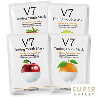 ของแท้ 💯 /ส่งด่วน/ล็อตใหม่ มาร์คหน้า มาส์กหน้า BIOAQUA V7 Toning Youth Mask แก้ปัญหาผิวหมองคล้ำเร่งด่วน วิตามิน 7 ชนิด