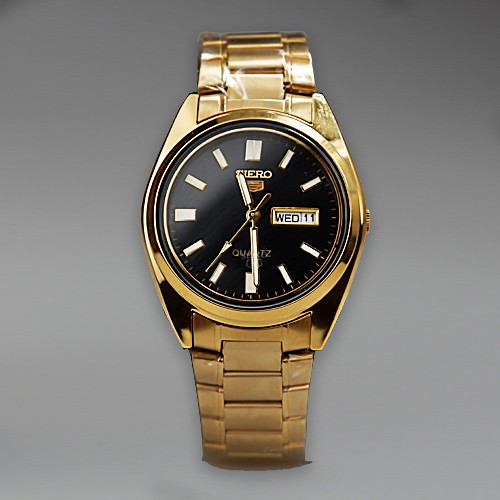 SIERO นาฬิกาข้อมือผู้ชาย สายสแตนเลส สีทอง/หน้าดำ รุ่น SR-MG002