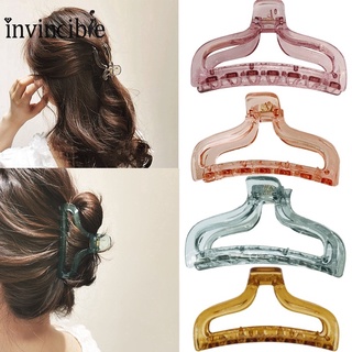 Multicolor Acrylic Geometry Hollow Ponytail Clips/ Women Transparent Large Hair Claws Clip/ INS Sweet Barrettes Accessories