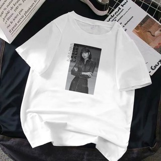 คอตต้อนคอกลมPretty Savage- เสื้อยืดโอเวอร์ไซซ์ พิมพ์ลาย Bp Lisa PhotoS-5XL