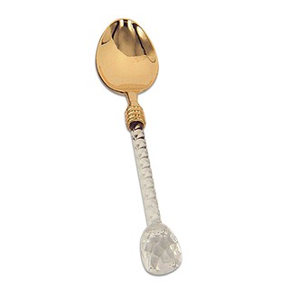 Retro Crystal Handle Tea Coffee Spoon Ice Cream Spoon Dessert Ladle Scoop