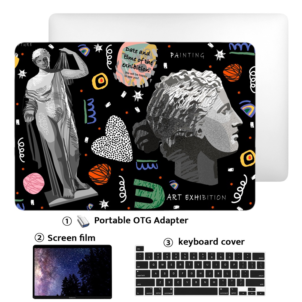 Art พิมพ์พลาสติกแล็ปท็อปสําหรับ MacBook กรณี M3 M4 A3112 A3401 A3185 A3403 Pro13 M2/M1 A2338 Air13 A3113 A2337 Pro14 นิ้ว A2991 A2681 A2179