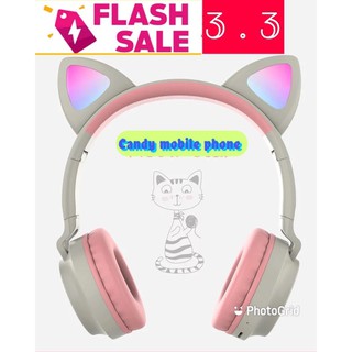 🐈🎧🐈รุ่นZW-028/หูฟังมาใหม่ ไฟLed เป็นหูแมวบลูทู ธ 5.0 หูฟังแมวสนับสนุน Tf การ์ด🐈🎵🐈