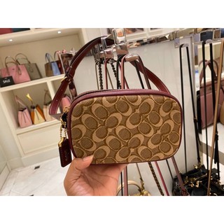 COACH Signature Jacquard &amp; Leather  Belt Bag