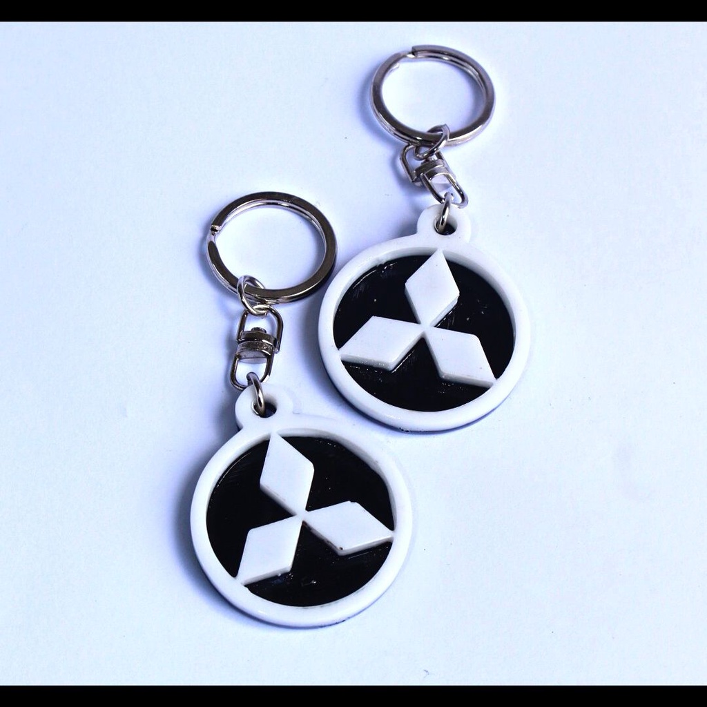 GANTUNGAN 3D MITSUBISHI LOGO KEYCHAIN / พวงกุญแจรถยี่ห้อ MITSUBISHI