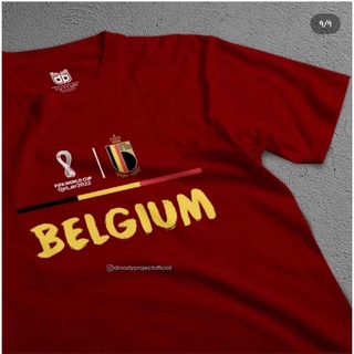 Katun Qatar World Cup DISTRO เสื้อยืด ผ้าฝ้าย แขนสั้น พิมพ์ลาย BELGIUM DISTRO สําหรับผู้ชาย