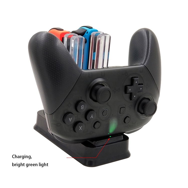 แท่นชาร์จจอย Con และ จอย Pro มีไฟบอกสถานะ ยี่ห้อ iPlay [Charging Dock For Nintendo Switch Joy-Con & Pro Controller]