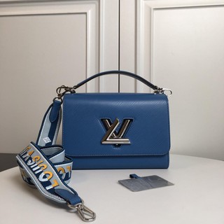 Louis Lv M57505 Lv Size23 twist solid handbag vintage messenger crossbody bag with jacquard strap