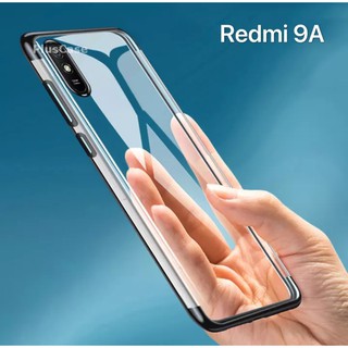 Case Xiaomi Redmi 9A เคสเสี่ยวมี่เรดมี่ 9A เคสนิ่ม TPU เคสใสขอบสี เคส xiaomi redmi 9a เคสสวยและบาง