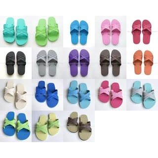 Puppa ปุ๊บป้ารองเท้าแตะ รุ่นหูไขว้ แบบสวม สีดำ ออกใบกำกับภาษีได้