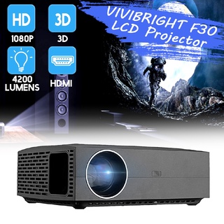 โปรเจคเตอร์โฮมเธียเตอร์ F30 4K 4200 Lumens HD LCD 1080P 3D WIFI FHD ขนาดเล็ก แบบพกพา 1920x1080P