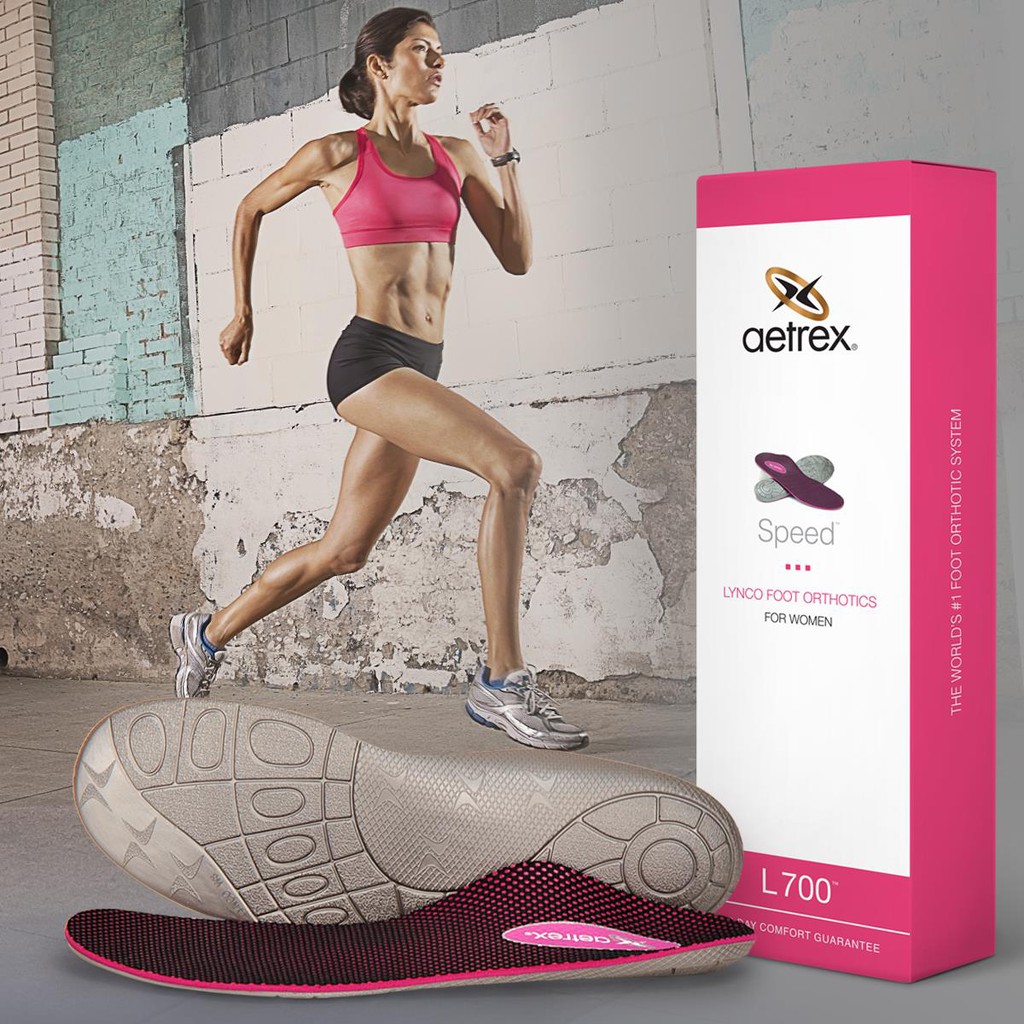 Aetrex แผ่นรองเท้าเพื่อสุขภาพสำหรับผู้หญิง Women's Speed Orthotics - Insole For Running