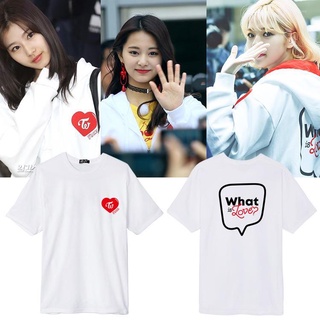 เสื้อยืดแขนสั้น พิมพ์ลายอัลบั้ม What is Love Merchandise สําหรับผู้ชาย และผู้หญิงS-5XL