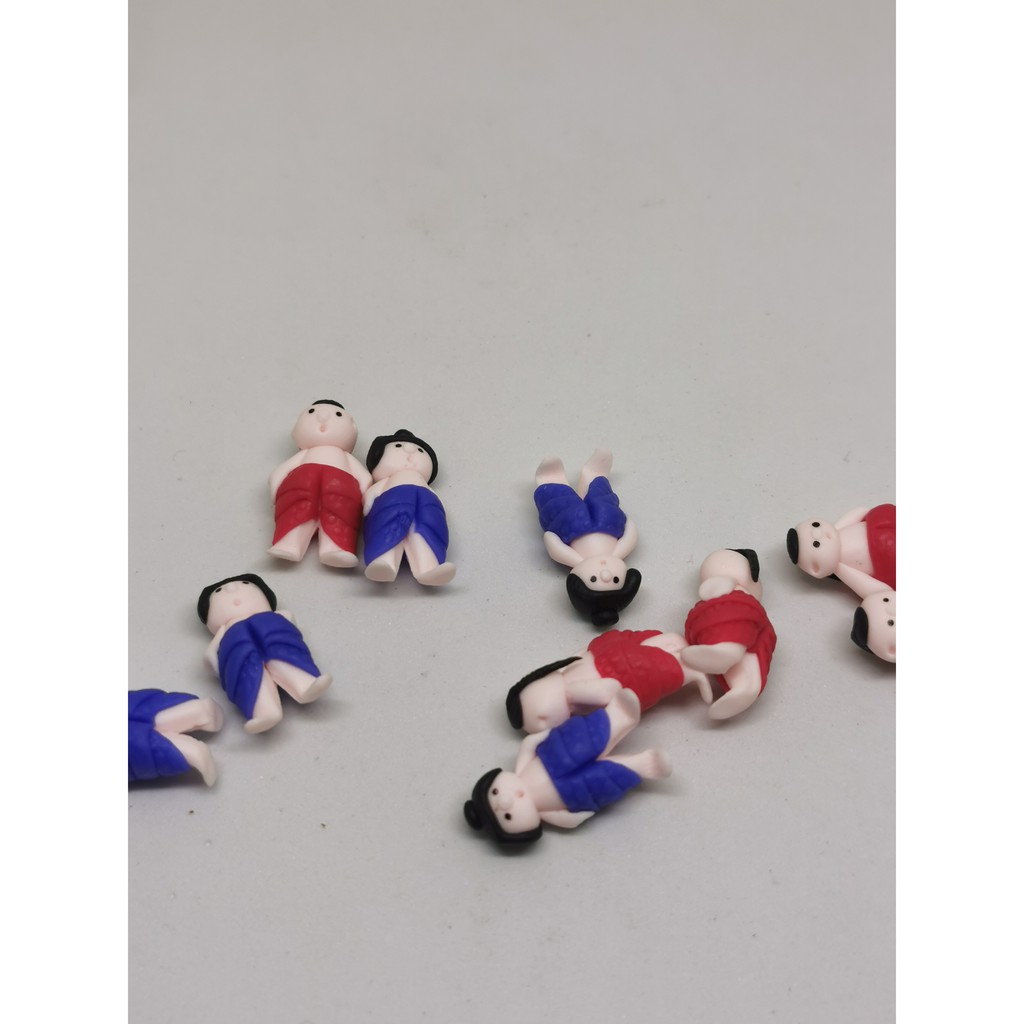 เด็กไทยจิ๋ว (สูง 1.5-2 ซม.) เด็กจิ๋ว เด็กดินปั้น ของจิ๋ว ของตกแต่ง - รูปที่ 2