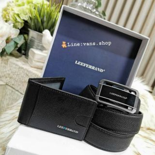 Dont Miss! ซื้อ1ได้ถึง2! LEE FERRAND LEATHER BELT &amp; POCKET CARD BAG VALUE PACK