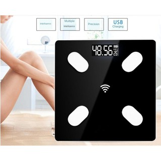 Bluetooth weighing scale เครื่องชั้งน้ำหนักดิจิตอลพร้อมแสดงมวลไขมันเชื่อมต่อด้วยบลูทูธแสดงผลการประเมินบนมือถือ