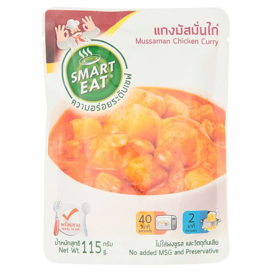 ราคาพิเศษ!! สมาร์ท อีท อาหารพร้อมรับประทาน แกงมัสมั่นไก่ 115กรัม Smart Eat, Ready to Eat Massaman cu