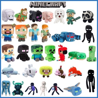  Minecraft Serises Plush Toys Minecraft Creeper Enderman Wolf Luminous Octopus Stuffed Toys Pixel Doll