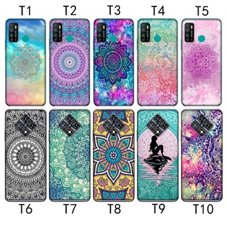 Tecno Camon 16 17 17P Pro CG7 CG8 Pova 2 เคสโทรศัพท์ใส ลายดอกไม้ Paisley Flower Mandala EG41