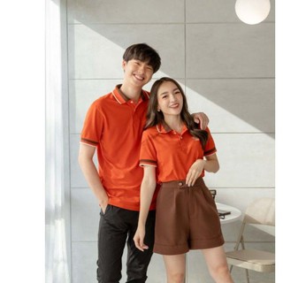 Minimal polo สีส้มอิฐ ปก3สี