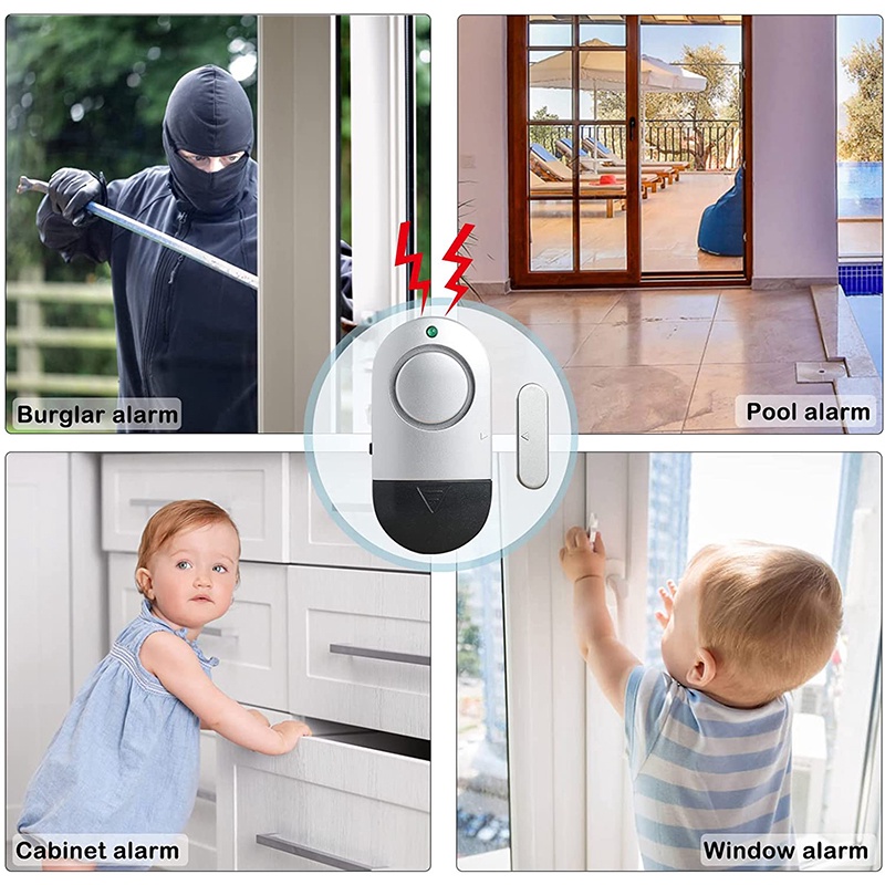 Kiprun ประตูหน้าต่างนาฬิกาปลุก, Home Security ไร้สาย Burglar Alarm ประตูแม่เหล็ก Sensor 120dB Anti-theft Alarm สําหรับบ้านเด็กความปลอดภัย,Burglar Alert ราคา ถูกที่สุด ดีลบีเคเค แกลเลอรีภาพที่ 8