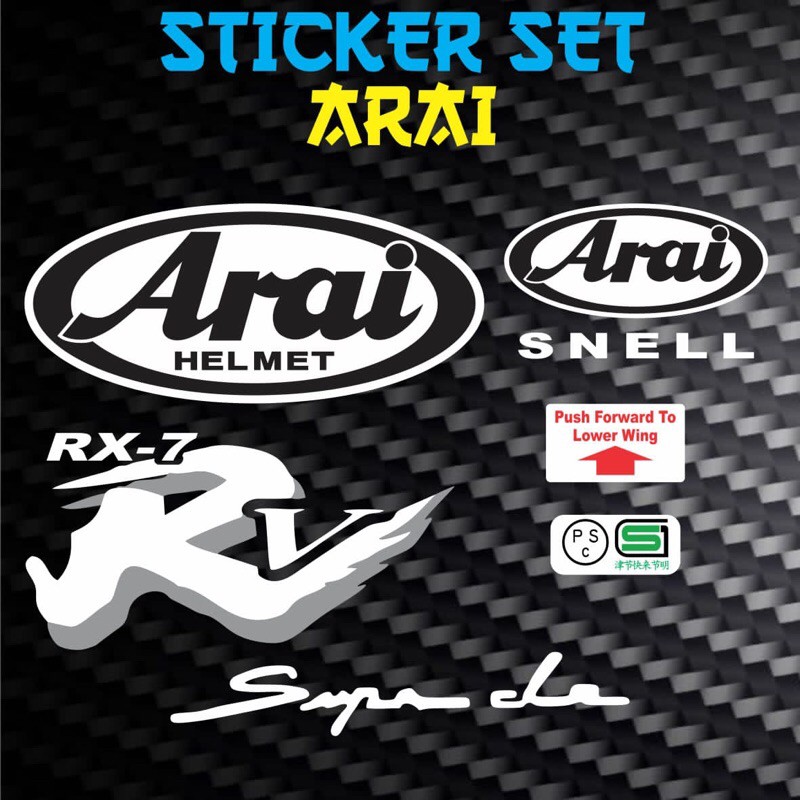 Arai Sticker - arai Sticker ครบชุด