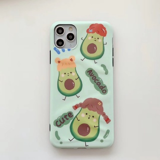 เคสไอโฟน เคสซิลิโคน 11 12 promax iPhone case for iPhone X XS MAX XR  7+ 8PLUS Avocadoใส่หมวก TPU-R1610