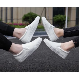 [พร้อมส่ง🇹🇭][s.35-45]Slip on รองเท้าผ้าใบสวมหนังนิ่ม