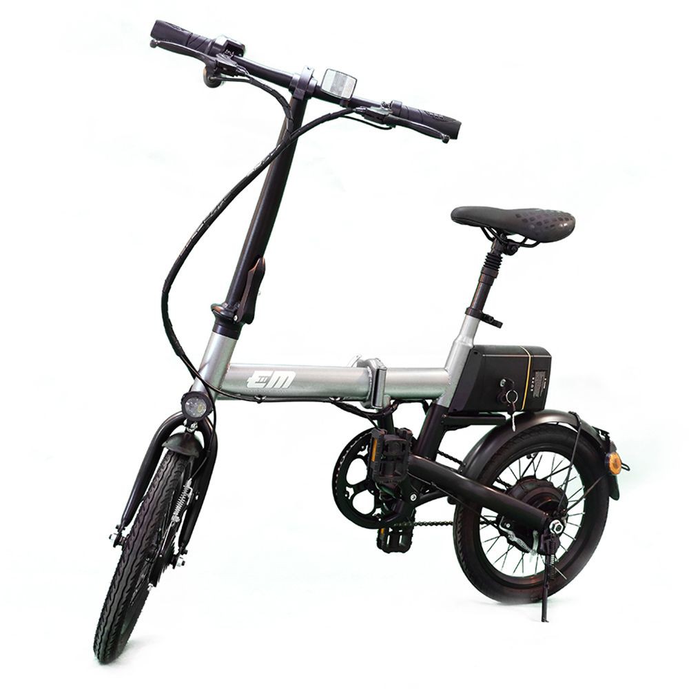 FOLDING E-BIKE EM2 16INCH GRAY จักรยานพับไฟฟ้า EM2 16 นิ้ว สีเทา จักรยานไฟฟ้าและสกู๊ตเตอร์ จักรยาน กีฬาและฟิตเนส FOLDING
