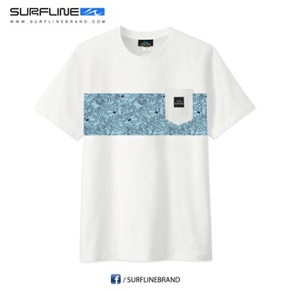 เสื้อยืด Surfline มีกระเป๋า ชาย ลายใบไม้เทา SL05646