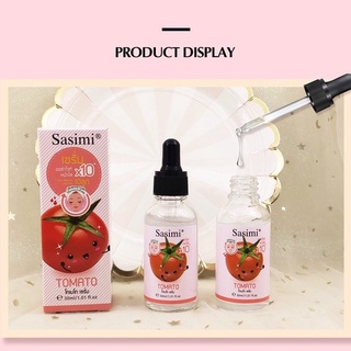 Sasimi เซรั่ม Tomato Serum 30 ml เซรั่มมะเขือเทศ สูตรออร่าไวท์หน้าใสX10 เผยผิวกระจ่างใส บอกลาปัญหาสิว