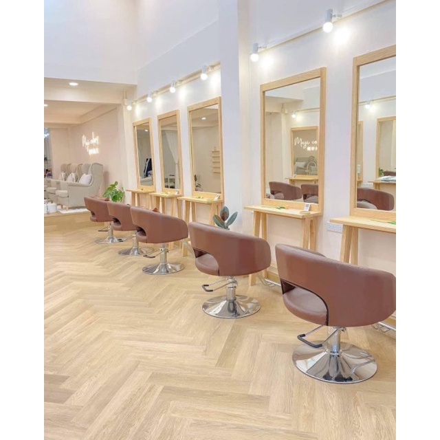 เก้าอี้เสริมสวยทรงกลมกว้าง ไฮดรอลิคนั่งสบายมินิมอล