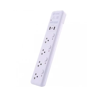 ส่งฟรี Toshino รางปลั๊กไฟ 4 ช่อง + 2 USB 1 Type C 4 สวิตช์ ยาว 3 เมตร รุ่น WY-43