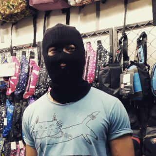 Frogmangear Black full face หมวกโม่ง หมวกกันหนาว