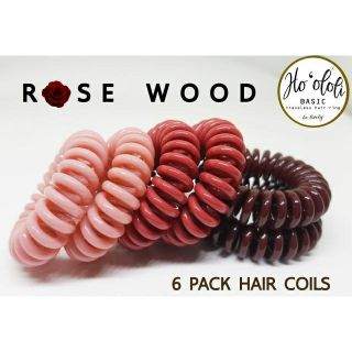 ยางรัดผม 6 PACK HAIR COILS : Hoololi Basic : 🥀R o s e  W o o D🥀