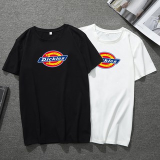 Spot Auction Dickies  เสื้อยืดลำลองสำหรับผู้ชายผู้หญิงแขนสั้น Oversize
