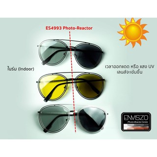 ENVISZO เลนส์AUTO เปลี่ยนสี แว่นกันแดดUV100% Polarized ทรงAviator Explorer  แถมกล่องและผ้าเช็ดแว่น - ES4993