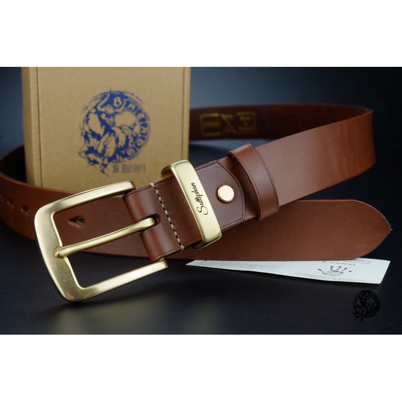 เข็มขัดหนังวัวฟอกฝาด Vegetable Tanned Leather by Belt Boy Shop