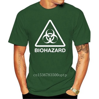 เสื้อยืดผ้าฝ้ายพิมพ์ลายแฟชั่น ใหม่ เสื้อยืดลําลอง แขนสั้น พิมพ์ลายโลโก้ Biohazard Danger พิษ สําหรับผู้ชาย