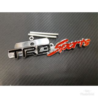 โลโก้ trd sports  เหล้ก สีดำแดงสำหรับติดกระจัง