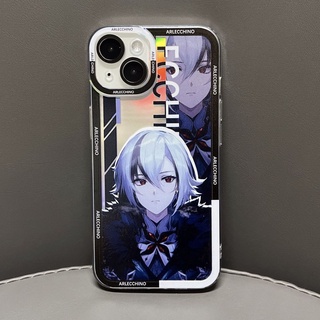 Genshin impact Knave Arlecchino เคสโทรศัพท์มือถือแบบใส กันกระแทก ลาย April Fools CEO สําหรับ iPhone 13 12 11 pro promax x xs xsmax xr 7 8 plus